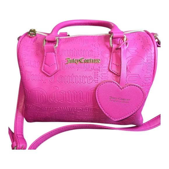 Juicy Couture Vibrant Pink Embossed Satchel - Picture 1 of 6